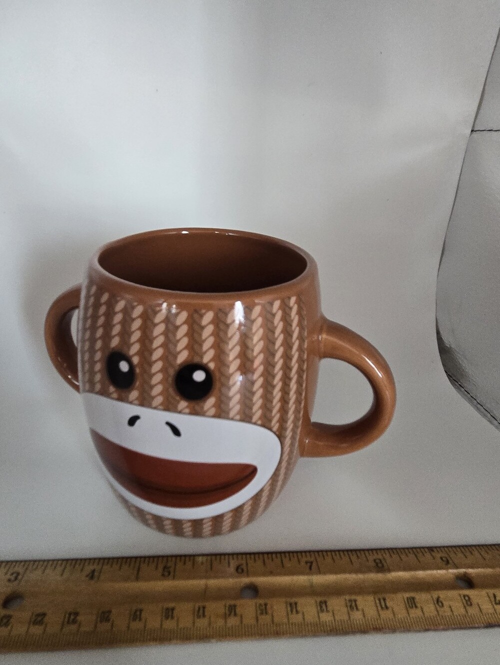 Galerie Novelty Sock Monkey Double Handle Coffee Mug Multicolor - Picture 4 of 9